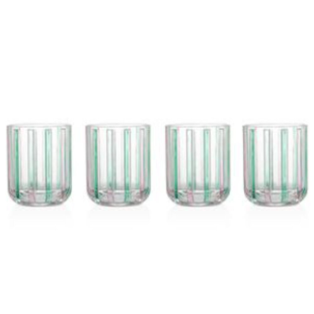 4pk 13.5oz Embossed Tumbler - Stripe